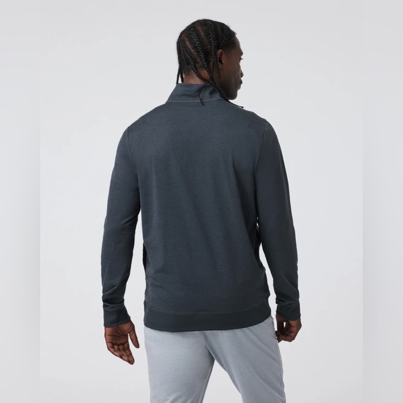 Vuori Coronado Half  Zip Jacket Men’s Small Heather Brown Activewear V253 Fall - Picture 14 of 16